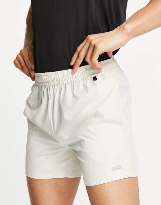 4505 Icon 5 inch training shorts in mid length with quick dry in stone , 3 of 4