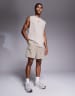 4505 Icon cotton oversized pump training tank with quick dry finish in washed stone