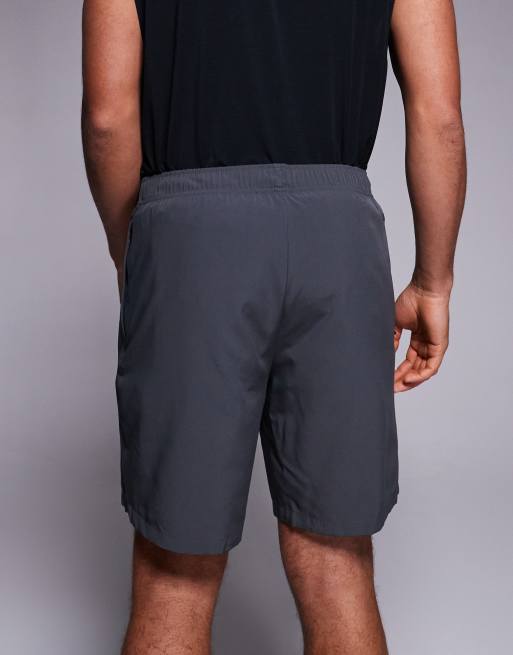 4505 Icon 7 inch quick dry training shorts with zip pockets 2 pack in black and charcoal, 3 of 5