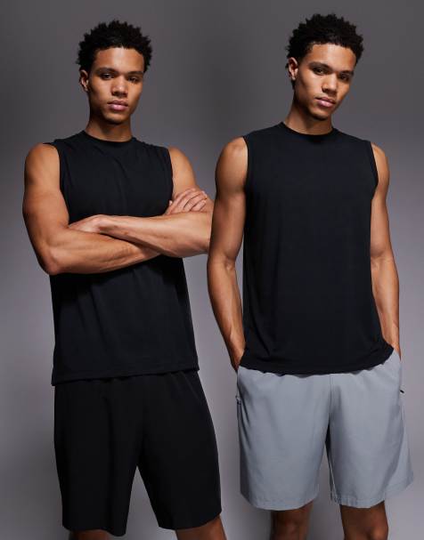 4505 Icon 7 inch quick dry training shorts with zip pockets 2 pack in black and cool grey - view 1