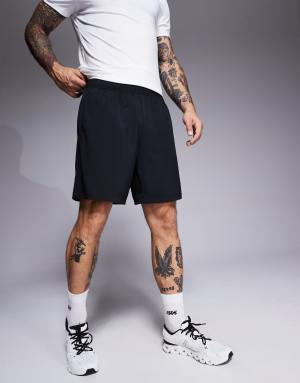4505 Icon 7 inch quick dry training shorts with zip pockets in black