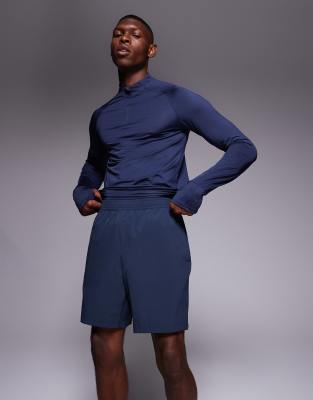 4505 Icon 7 Inch Quick Dry Training Shorts With Zip Pockets In Blue