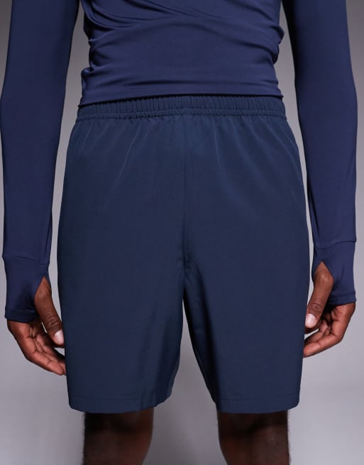 4505 Icon 7 inch quick dry training shorts with zip pockets in deep navy, 5 of 5