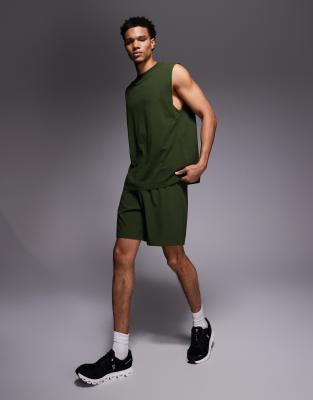 4505 Icon 7 Inch Quick Dry Training Shorts With Zip Pockets In Green