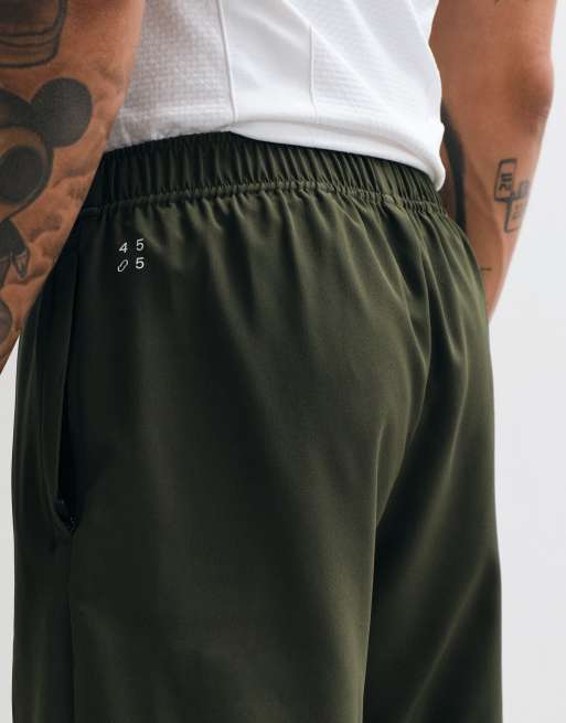 4505 Icon 7 inch quick dry training shorts with zip pockets in khaki, 3 of 5
