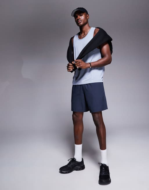 4505 Icon 7 inch quick dry training shorts with zip pockets in midnight navy