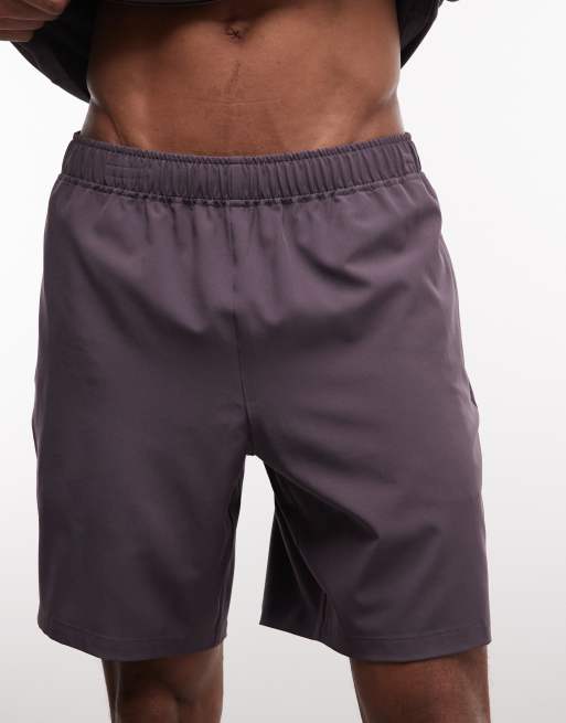 4505 Icon 7 inch quick dry training shorts with zip pockets in storm grey, 5 of 5
