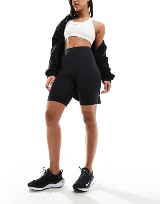 4505 Icon 8 inch soft touch legging short in black , 5 of 5