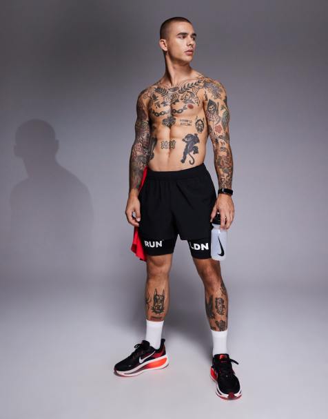 4505 Icon 8cm quick dry running shorts with back phone pocket in black - view 1