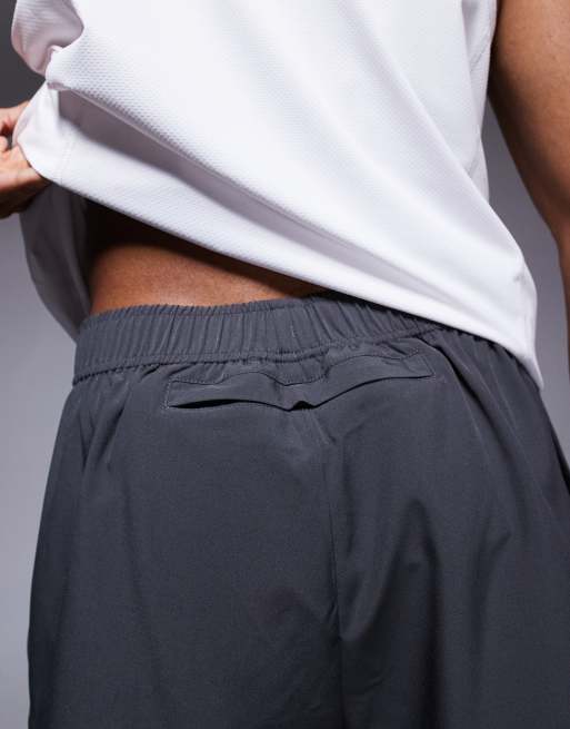 4505 Icon 8cm quick dry running shorts with back phone pocket in graphite, 4 of 5
