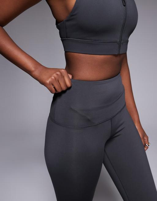 4505 Icon active booty sculpt high waist gym leggings with inner pocket in smoke gray, 2 of 5