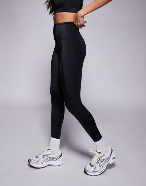 4505 Icon bum sculpt gym leggings with stash pocket in black sheen 