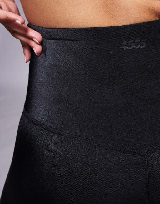4505 Icon bum sculpt gym leggings with stash pocket in black sheen 
