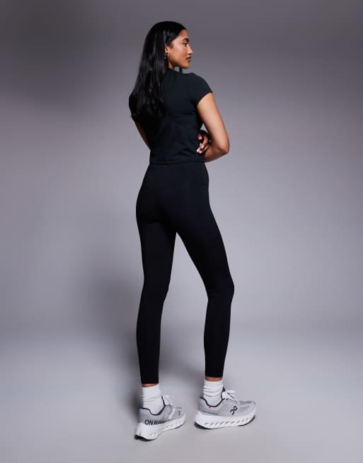 4505 Icon active bum sculpt high waist gym leggings with inner pocket in black, 4 of 5