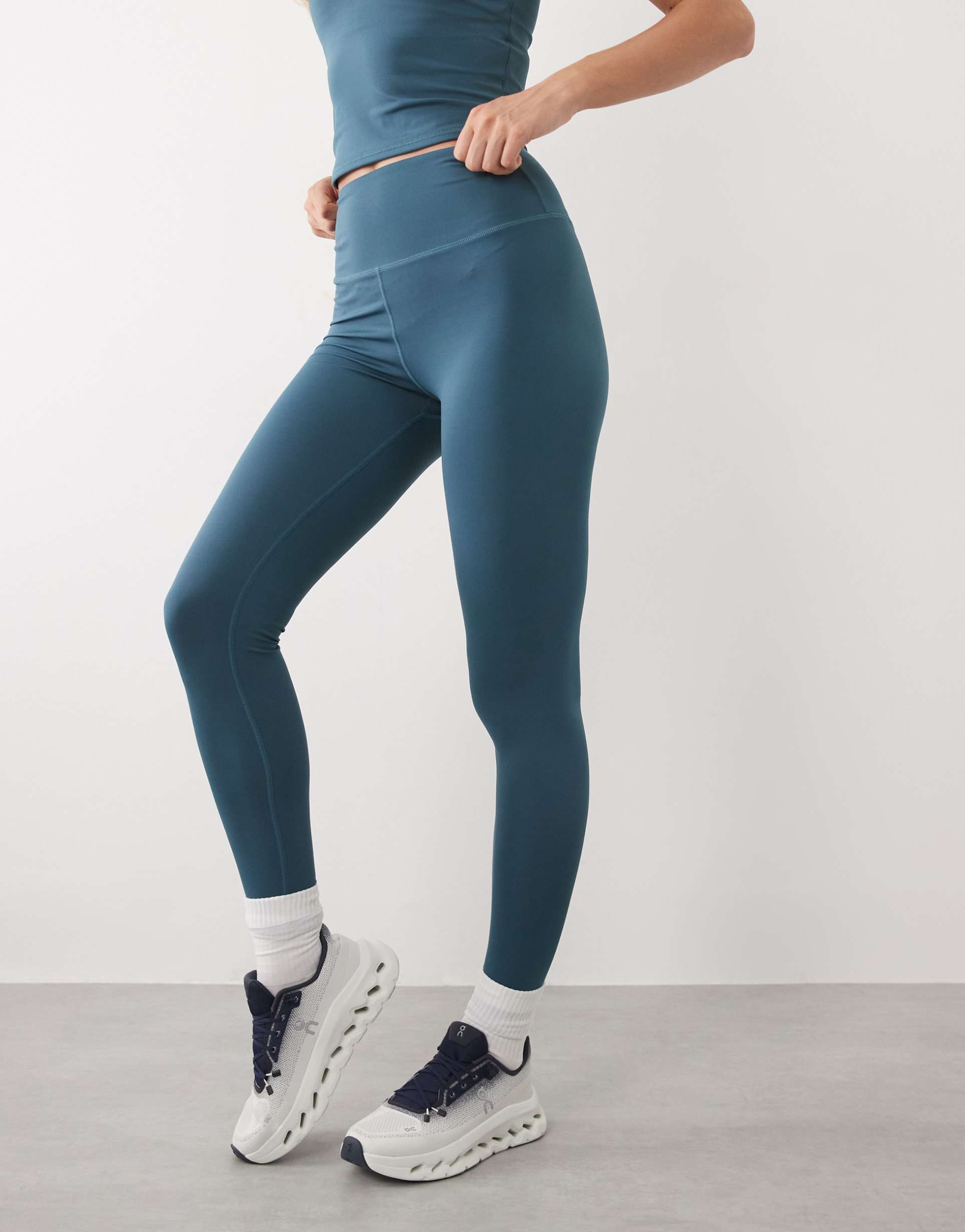 4505 icon active bum sculpt high waist gym leggings with inner pocket in ocean blue