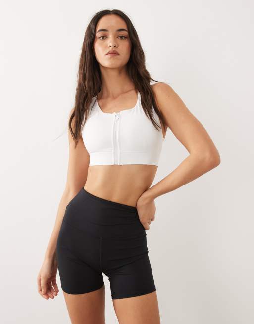 4505 Icon active high waist 5 inch legging short with zip phone pocket in black, 2 of 5