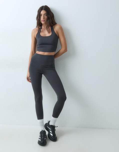 4505 Icon active high-waist sportlegging met binnenzak in antracietgrijs - view 1