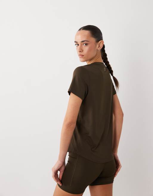 4505 – Icon Active – Kaffebrun träningströja i snabbtorkande material, 3 av 4