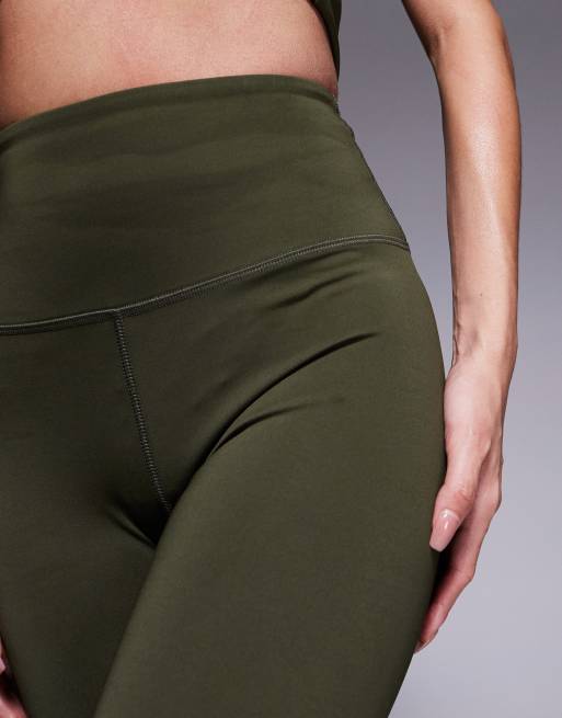 4505 - Icon Active - Kakigrønne træningsleggings med høj talje, inderlomme og formende effekt bagpå, 5 af 5