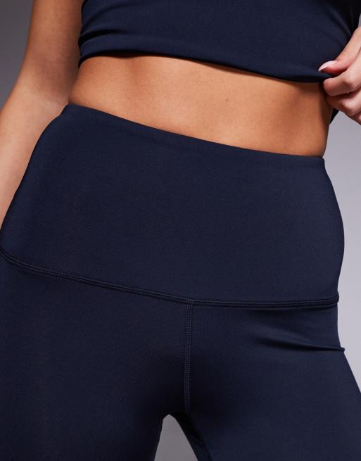 4505 - Icon Active - Leggings da palestra a vita alta blu navy modellanti sul retro con tasca interna, 3 di 5