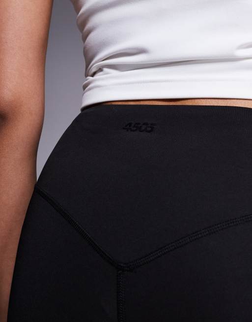 4505 - Icon Active - Leggings da palestra a vita alta neri modellanti sul retro con tasca interna, 2 di 5