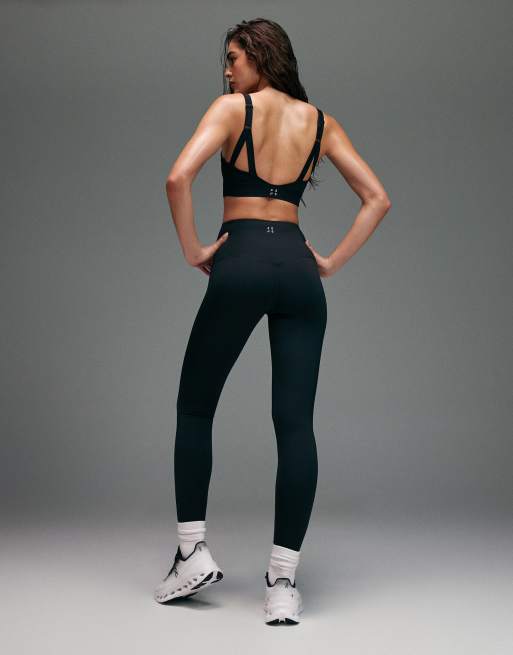 4505 - Icon Active - Leggings da palestra a vita alta neri modellanti sul retro con tasca interna, 3 di 7