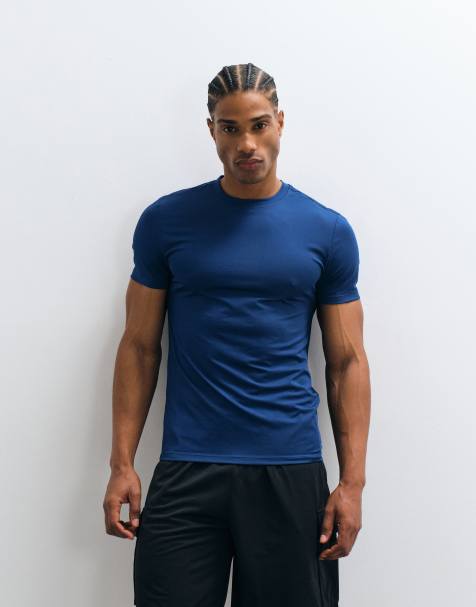 4505 - Icon Active - Mørkeblå trænings-T-shirt i hurtigttørrende stof - view 1