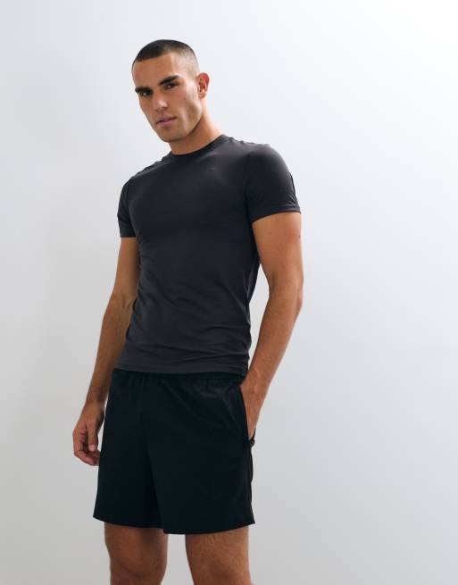 4505 - Icon Active - Mørkegrå tætsiddende basis-T-shirt til træning i hurtigttørrende stof, 3 af 10