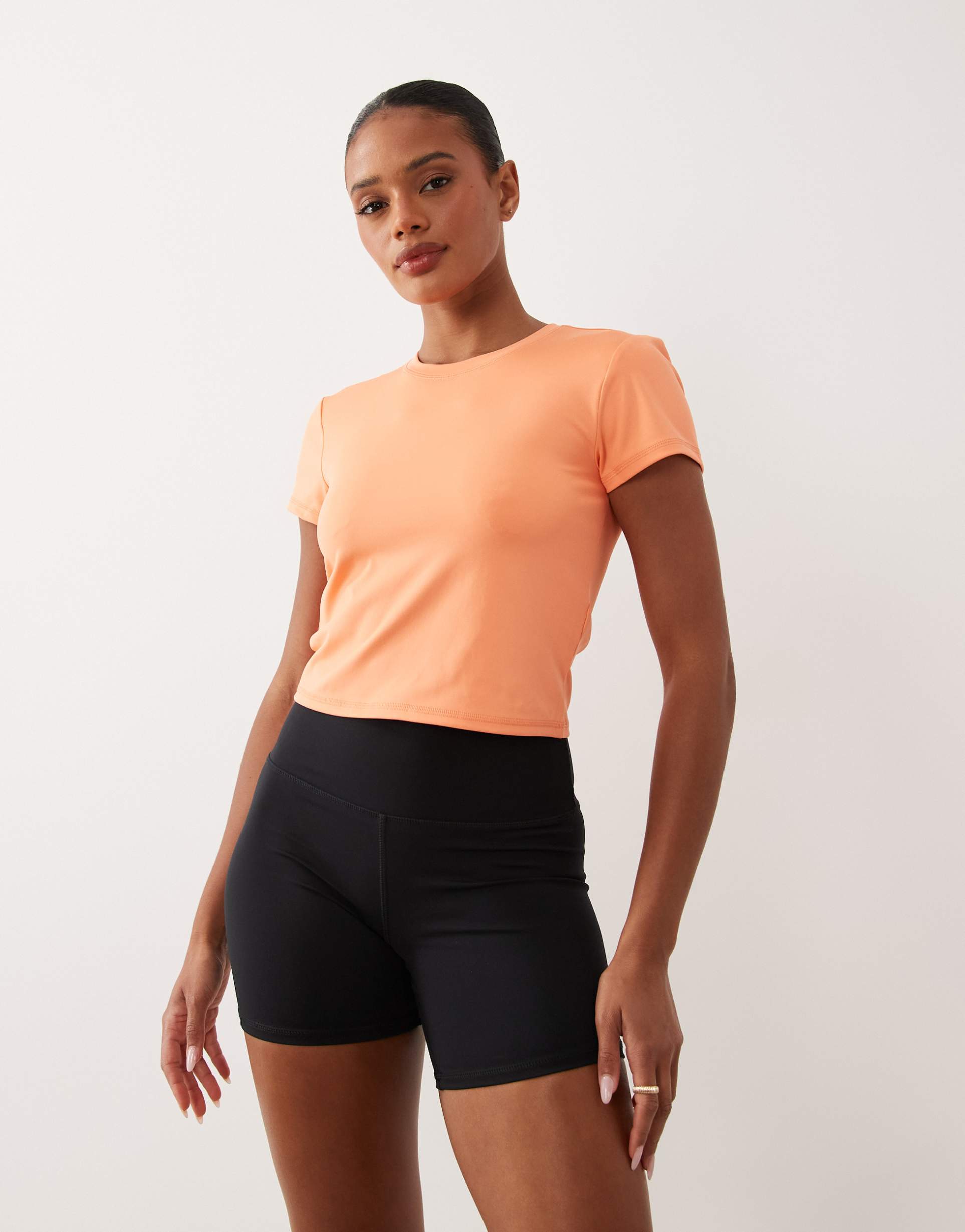 4505 icon active quick dry baby t-shirt in apricot