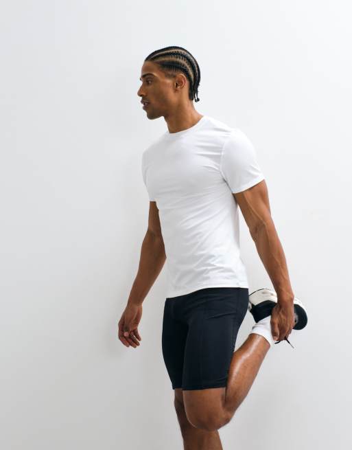 4505 Icon active quick dry base layer training half tight with phone pocket in black, 3 of 5