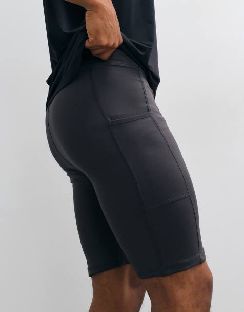 4505 Icon active quick dry base layer training half tight with phone pocket in charcoal