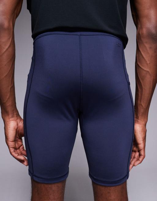 4505 Icon active quick dry base layer training half tights in deep navy, 5 of 5