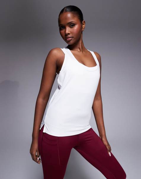 4505 Icon active quick dry chuck on performance tank top in white - view 1