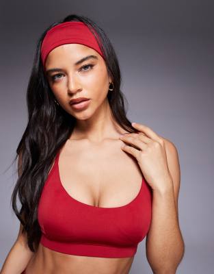 4505 Icon Active Quick Dry Headband In Red