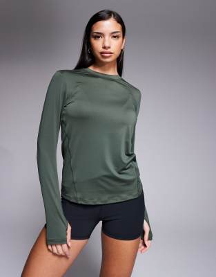 4505 Icon Active Quick Dry Long Sleeve Running Top In Green