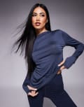 [ASOS] 4505 Icon active quick dry long sleeve running top in navy 12 Navy
