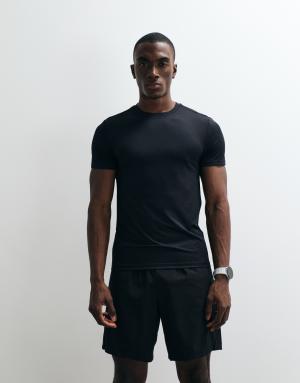 4505 Icon active quick dry muscle fit base layer training t-shirt in black