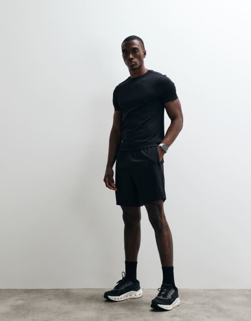 4505 Icon active quick dry muscle fit base layer training t-shirt in black, 2 of 5