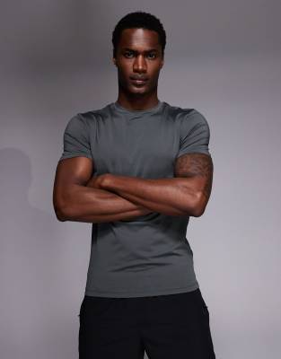 4505 Icon Active Quick Dry Muscle Fit Base Layer Training T-shirt In Gray