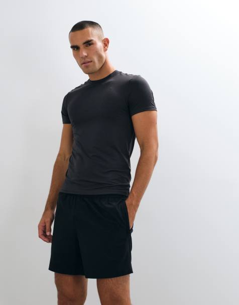 4505 Icon active quick dry muscle fit base layer training t-shirt in dark gray - view 1