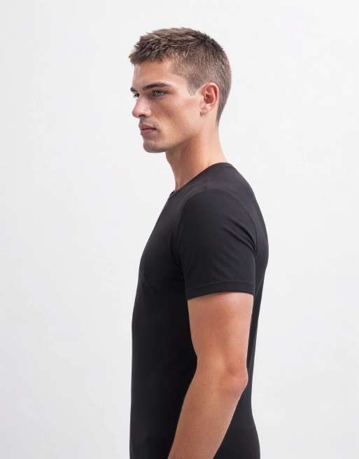 4505 Icon active quick dry muscle fit base layer training t-shirt in dark gray, 9 of 10