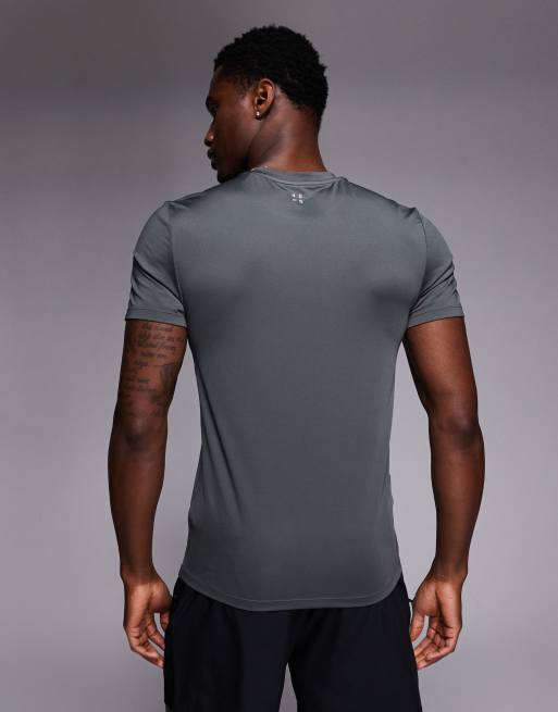 4505 Icon active quick dry muscle fit base layer training t-shirt in dark grey, 3 of 5