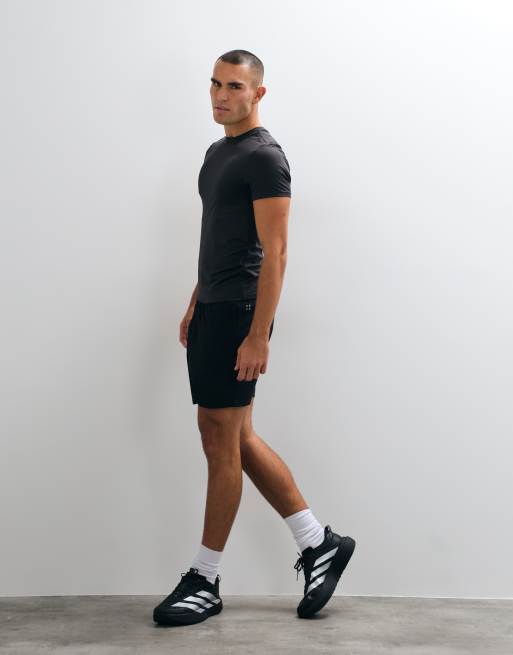 4505 Icon active quick dry muscle fit base layer training t-shirt in dark grey, 4 of 5