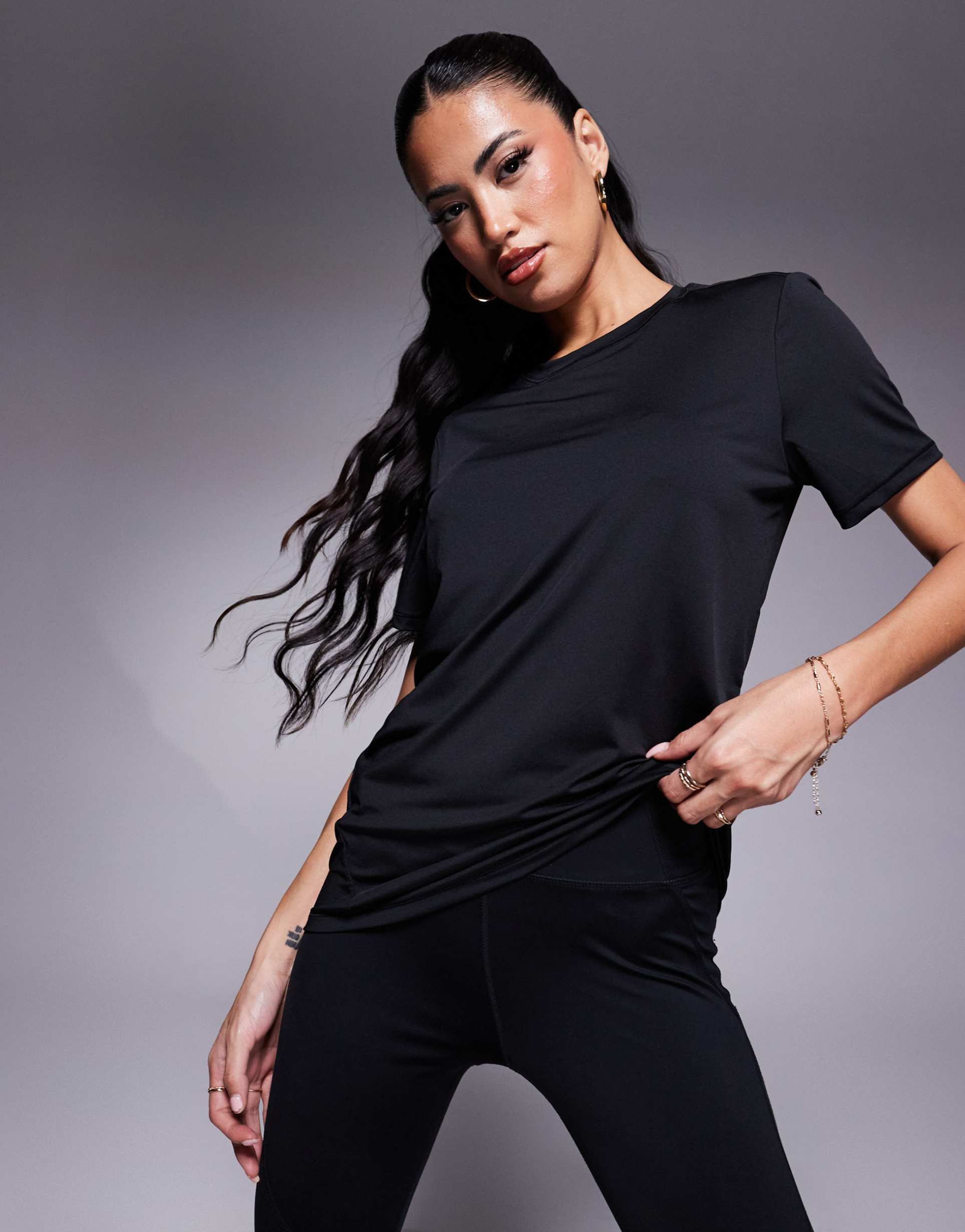 4505 icon active quick dry performance t-shirt in black