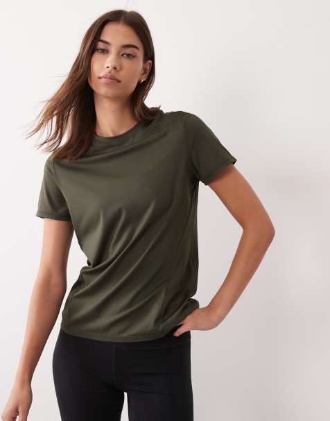 4505 Icon active quick dry performance t-shirt in khaki - view 1