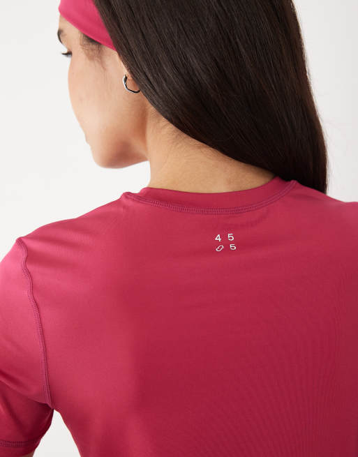 4505 Icon active quick dry performance t-shirt in pomegranate, 4 of 4
