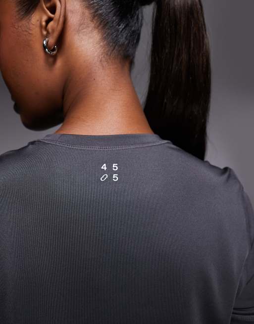 4505 Icon active quick dry performance t-shirt in smoke grey, 4 of 4
