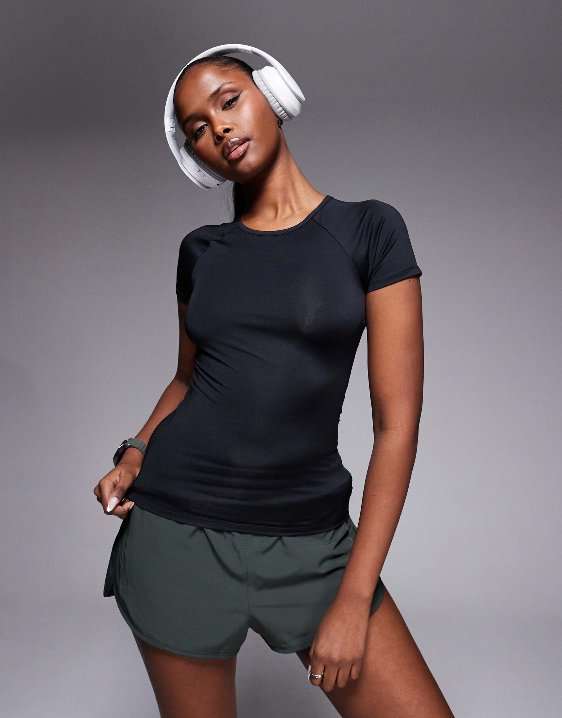 4505 icon active quick dry slim fit t-shirt in black