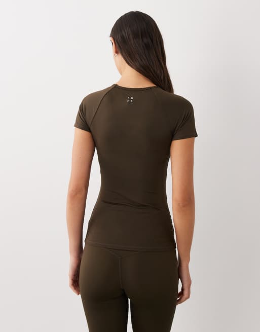 4505 Icon active quick dry slim fit t-shirt in coffee, 4 of 4