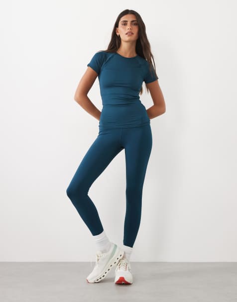 4505 Icon active quick dry slim fit t-shirt in teal blue - view 1